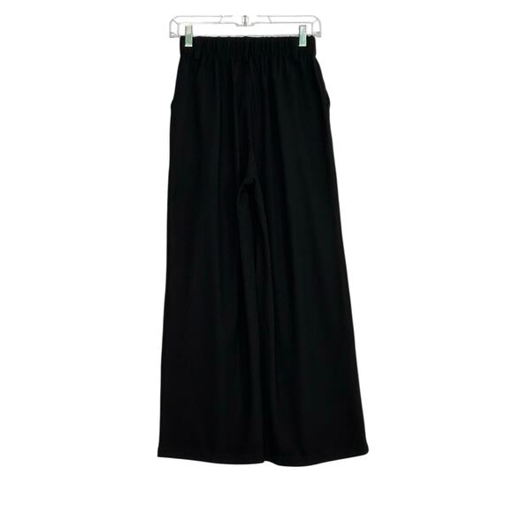 Black high waisted wide legs pleated pants size XSP - Picture 2 of 8